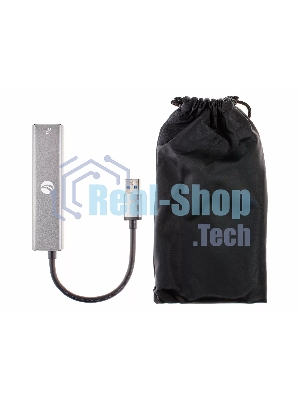 Переходник VCOM USB 3.0 -->RJ-45 1000Mbps+3 USB3.0, Aluminum Shell, 0.2м DH312A