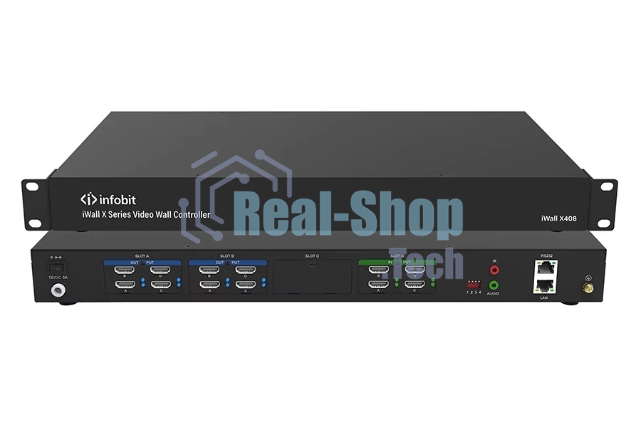 Контроллер видеостены Infobit iWall X408 разрешение 1080Р, 4х8 HDMI
