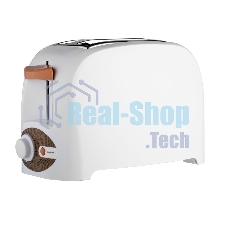 Тостер Centek CT-1420 (белый) 750 Вт, 7 уровней мощности, теплоизолированный корпус, функция отмены
