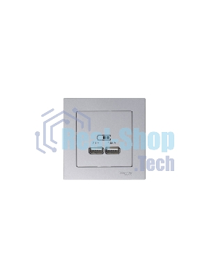 Механизм розетки USB AtlasDesign 5В 1порт х 2.1А 2порта х 1.05А жемчуг SchE ATN000433