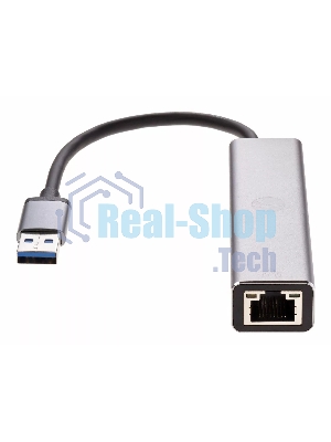 Переходник VCOM USB 3.0 -->RJ-45 1000Mbps+3 USB3.0, Aluminum Shell, 0.2м DH312A