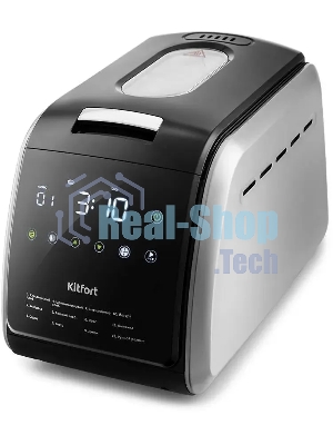 Хлебопечка Kitfort KT-305 черный/серебристый