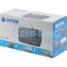 Радиоприемник Vitek VT-3591 (GY) LED индикатор Телескопическая антенна Тип батареек	UM-1