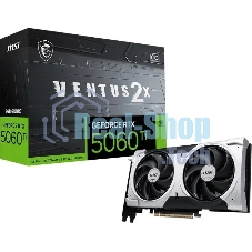 Видеокарта MSI RTX 5060 Ti 8G VENTUS 2X OC PLUS, NVIDIA RTX 5060 Ti, 8 ГБ GDDR7, 128 бит, PCI-e 5.0, 1xHDMI, 3xDP, 2617 МГц