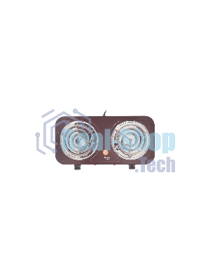 Плита настольная электрическая Centek CT-1509 Siberia коричневый, 2 кВт, ТЭН, конфорки - 2, эмаль, поворотные переключатели