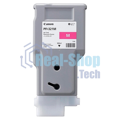 Картридж струйный Canon INK TANK PFI-321 MAGENTA пурпурный (300 мл) для Canon imagePROGRAF TM-250, TM-255, TM-350, TM-355