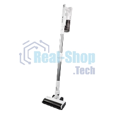 Пылесос вертикальный Polaris PVCS 2555 белый, питание от аккумулятора, 120 Вт, уборка сухая, пылесборник 0.5 л