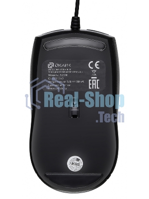 Мышь проводная Oklick 325M черный, 1000 dpi, USB, кнопки - 3