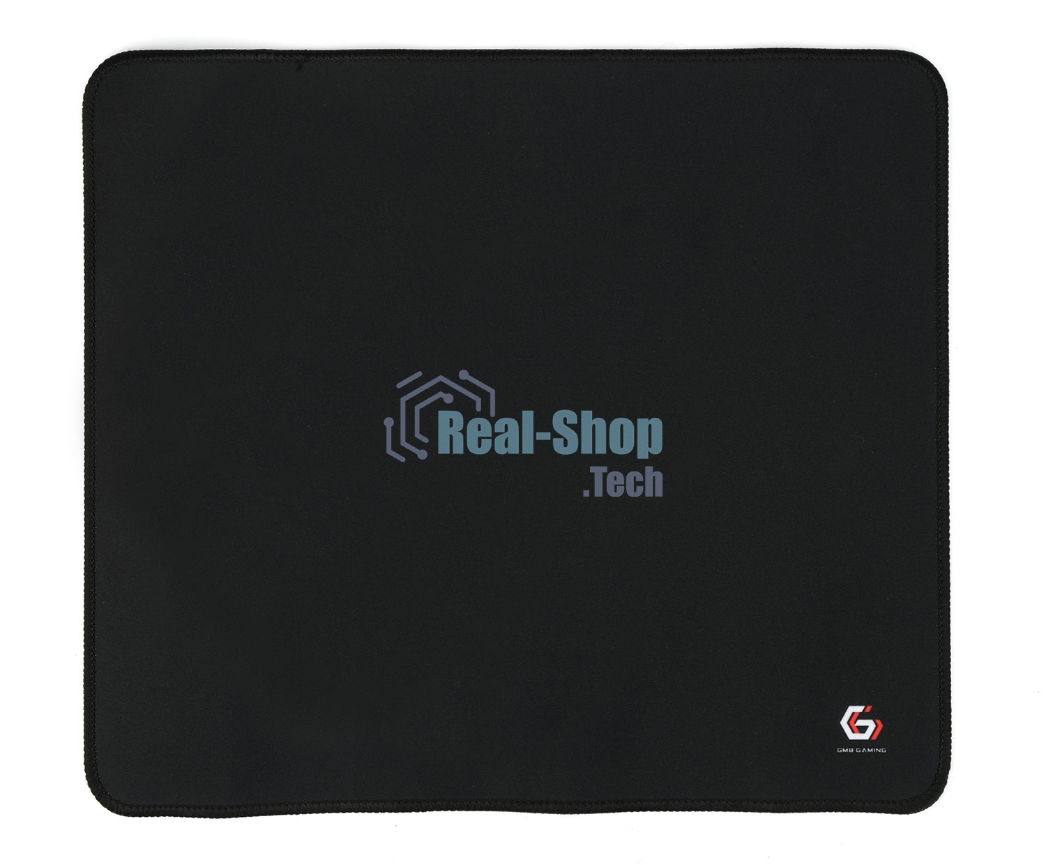 Коврик для мыши Gembird MP-35-30-BLACK, черный, 350х300х3мм, ткань/резина, оверлок, коробка