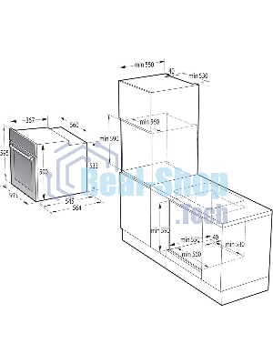 Встраиваемая электрическая духовка 60 см Gorenje BOSB6737E06X