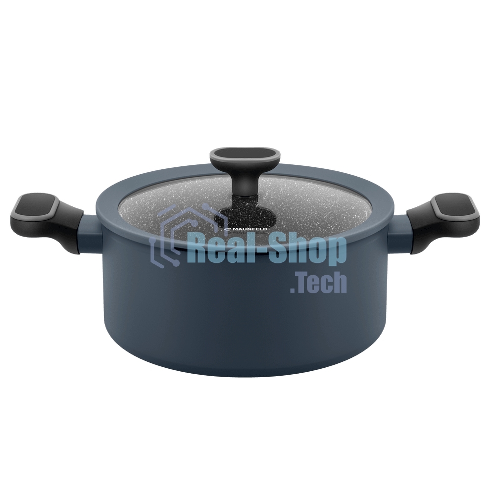 Кастрюля Maunfeld FRIDA MCS47FA02DG из кованого алюминия со стеклянной крышкой, 24 см, 4,7 л.
