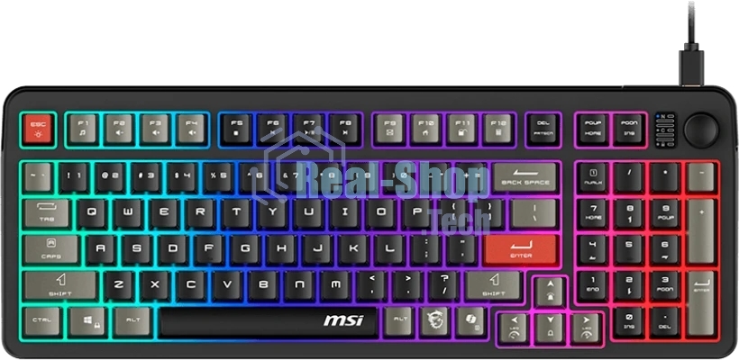 Клавиатура MSI GK110 черный/серый USB for gamer LED (S11-04RU258-HH9)