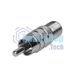 Переходник LAZSO APRF10 RCA (штекер) - F-(розетка), 1шт. Диапазон частот-1ГГц. Материал - латунь. Покрытие - никель (корпус), никель (центральный к