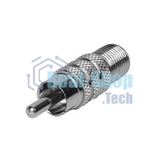 Переходник LAZSO APRF10 RCA (штекер) - F-(розетка), 1шт. Диапазон частот-1ГГц. Материал - латунь. Покрытие - никель (корпус), никель (центральный к