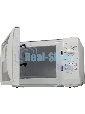 Микроволновая печь Midea MM720CFB белый, 20 л, 700 Вт, переключатели - поворотный механизм