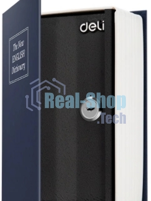 Сейф-книга Deli ET640 180x115x55 мм ключевой, синий