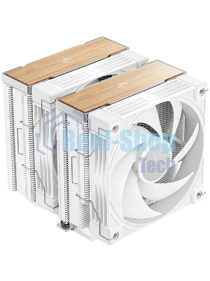 Кулер для процессора DEEPCOOL AK620 G2 WH LGA1851/1700/1200/115X/AM5/AM4 (8шт/кор, TDP 260W, PWM, DUAL Fan 120мм, 6 тепл. трубок, Copper Base, Wood-grain top cover, белый) RET (R-AK620G2-WHNNMN-GJD)