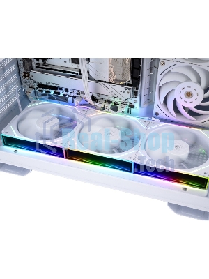 Кулер для корпуса Thermalright TL-M12QRW Reverse (124x120x25mm, 4-pin PWM, ARGB, 47.6CFM, 23.2dBA, 1500RPM, White)