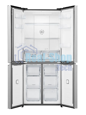 Холодильник Gorenje NRM819E61X серый трехкамерный 311/149л морозилка сбоку, No Frost, Side by Side