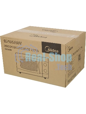 Микроволновая печь Midea MM720CKE белый, 20 л, 700 Вт, переключатели - поворотный механизм