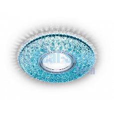 Встраиваемый точечный светильник Ambrella light S333 BL/WH хром/лазурный/MR16+3W(LED WHITE 4200K)