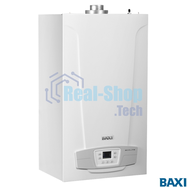Котел газовый BAXI ECO LIFE 24F настен, 24 кВт, двухконтурный, с закрыт. кам. сгор.