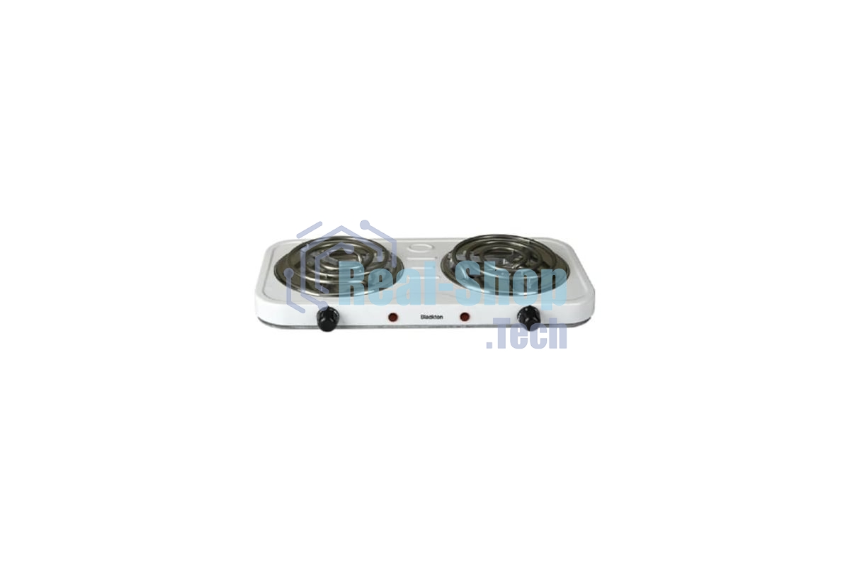 Плита настольная электрическая Blackton Bt HP205W белый, 2 кВт, ТЭН, конфорки - 2, эмаль, поворотные переключатели