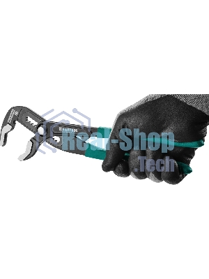 Клещи переставные KRAFTOOL 22353-25 Bulldog Cr-V, max захват 60мм, губки 6мм, 250мм