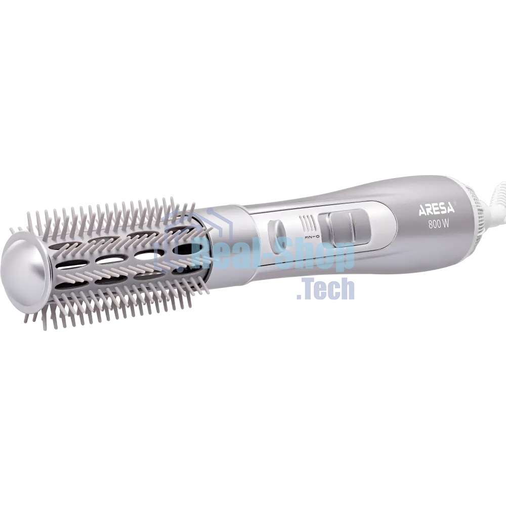 Фен-щетка ARESA AR-3207 серебристый/белый, 800 Вт