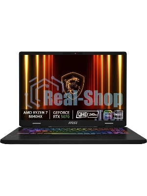 Ноутбук MSI Crosshair A16 HX D8WGKG-078XRU AMD Ryzen 7 8840HX/32Gb/SSD 1Tb/RTX 5070 8Gb/16