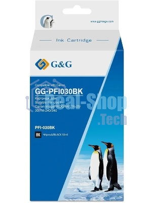 Картридж струйный G&G GG-PFI030BK PFI-030BK черный (55мл) для Canon imagePrograf TA-20/30 TM-240/340