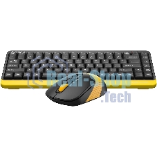 Комплект клавиатура+мышь A4Tech FStyler F1110 Bumblebee проводной, USB, 1200 DPI, жёлтый/чёрный