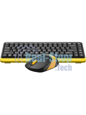 Комплект клавиатура+мышь A4Tech FStyler F1110 Bumblebee проводной, USB, 1200 DPI, жёлтый/чёрный