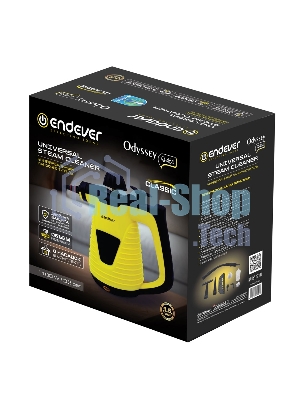 Пароочиститель Endever Odyssey Q-464 желтый/черный, ручной, 1100 Вт, 35 г/мин, 350 мл
