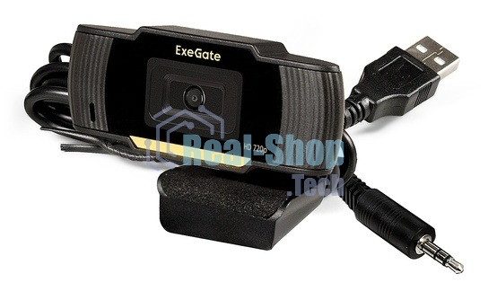 Веб-камера ExeGate GoldenEye C270 HD 1280x720, 30 кадр/с, USB Type-A, микрофон (шумоподавление), универсальное крепление