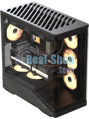 Компьютерный корпус Formula V Line Crystal U9 PA Black, ATX, TYPE-C*1, USB3.0*2, Curved Glass, SIDE 3x PERFORMANCE ARGB, REAR 1x PERFORMANCE ARGB