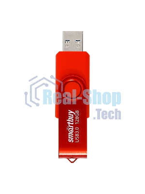Флешка USB SmartBuy Twist Red (SB128Gb3TWR), 128Gb, USB 3.0, R/W 90/40, красный