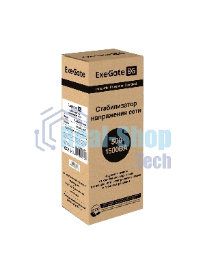 Стабилизатор ExeGate Power AD5000-1000 (1000VA/500W, диапазон 150...280В, 4 евророзетки)