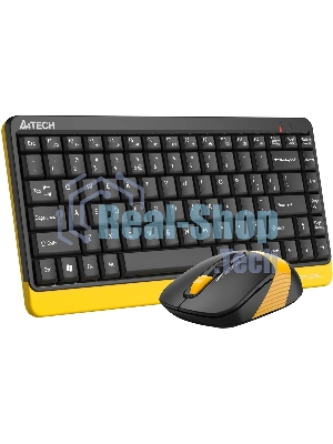 Комплект клавиатура+мышь A4Tech FStyler F1110 Bumblebee проводной, USB, 1200 DPI, жёлтый/чёрный