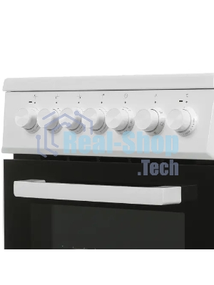 Плита электрическая Beko FSE57110GW белый, конфорок 4 шт, духовка 55 л, гриль, 50 см x 85 см x 60 см