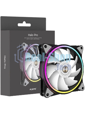 Вентилятор для корпуса Alseye HALO PRO B-R черный, 120 мм, 2100 об/мин, 26 дБ, 4 pin