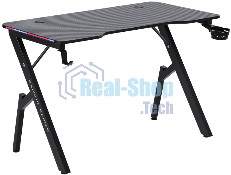 Стол игровой Defender GAMING INO RGb черный