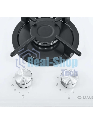 Газовая варочная панель Maunfeld EGHG.32.1CW/G, 2 конфорки, закаленное стекло, белый