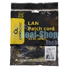 Патч-корд медный UTP Cablexpert PP10-3M/BK cat.5e, 3м, литой, многожильный, черный