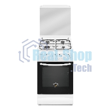 Плита газовая Kraft KF-FSK5404AGWG белый, конфорок 4 газовых, духовка 58 л, 50 см x 87 см x 63 см