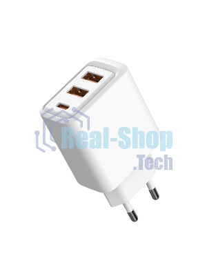 Сетевое зарядное устройство Rexant с двумя портами USB-A и одним портом USB-C, 10 Вт