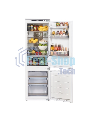 Встраиваемый холодильник Maunfeld MBF177NFWHGR Inverter белый двухкамерный 179/66 л морозилка снизу, No Frost