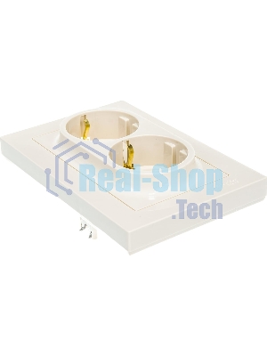 Розетка 2-м AtlasDesign с заземл. 16А в сборе беж. SchE ATN000224