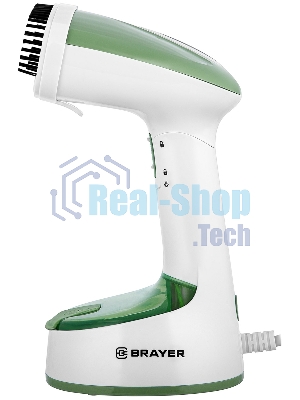 Отпариватель BRAYER BR4128GN белый/зеленый, 1500 Вт, 20 г/мин, 120 мл