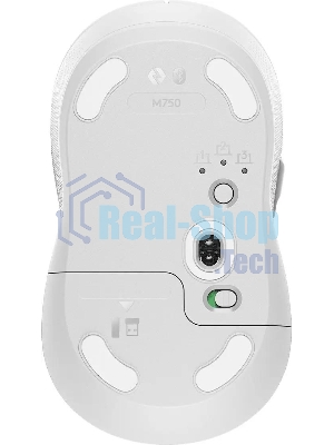 Мышь беспроводная Logitech M750 белый, 4000 dpi, радиоканал, Bluetooth, USB, кнопки - 5